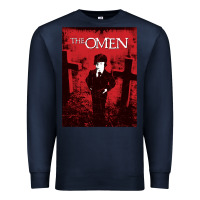 Navy The Omen Horror Movie Premium Sweatshirt - minhPixels