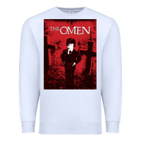 White The Omen Horror Movie Premium Sweatshirt - minhPixels