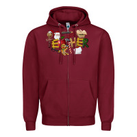 Burgundy christmas teacher Zipper Hoodie - LillyAllenDesigns