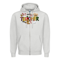 Dove Grey christmas teacher Zipper Hoodie - LillyAllenDesigns