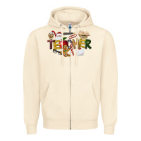 Sandshell christmas teacher Zipper Hoodie - LillyAllenDesigns