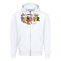 White christmas teacher Zipper Hoodie - LillyAllenDesigns