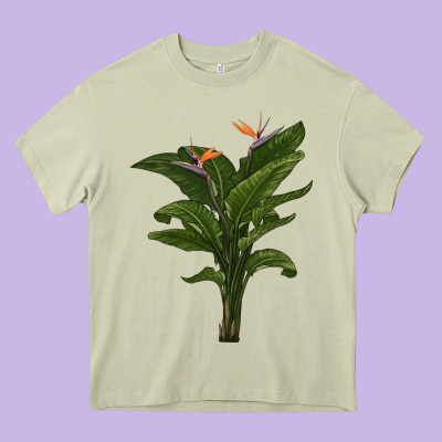 The Bird Of Paradise Heavy Core Tee Designed By Lillyallendesigns