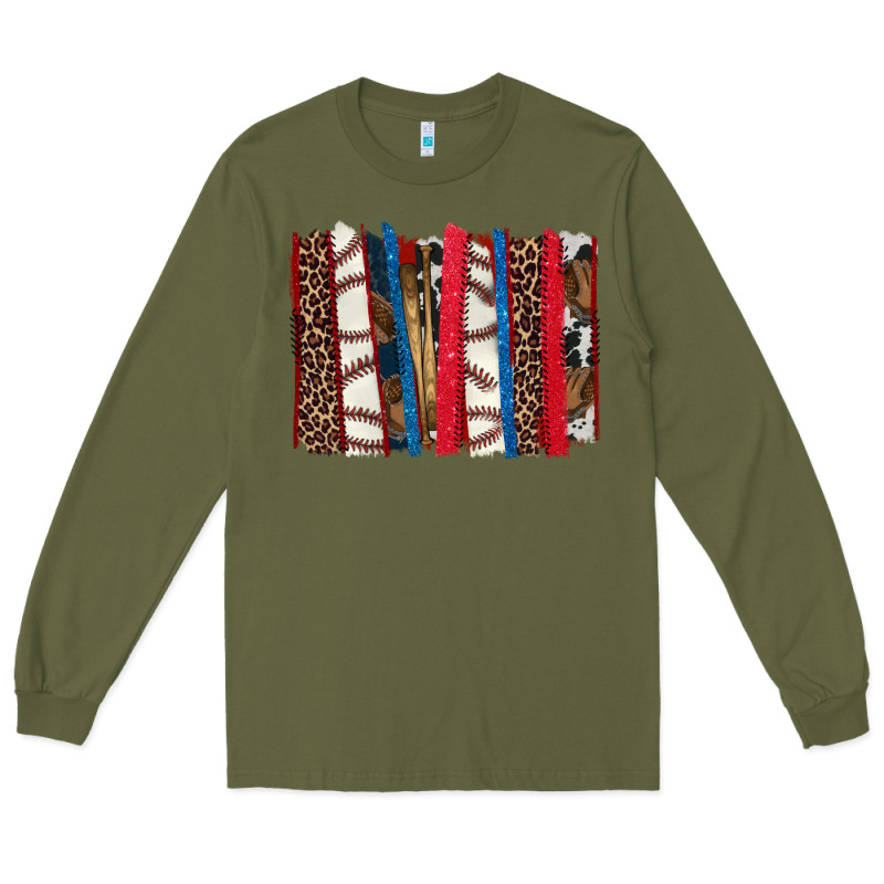 Baseball Brushstroke Long Sleeve Tee by HowdyJamesFarm | Teevron