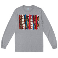 Heather Grey Baseball brushstroke Long Sleeve Tee - HowdyJamesFarm