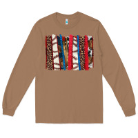 Toasted Coconut Baseball brushstroke Long Sleeve Tee - HowdyJamesFarm