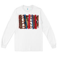 White Baseball brushstroke Long Sleeve Tee - HowdyJamesFarm
