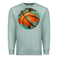 Seafoam western basketball camouflage glitter pattern Premium Sweatshirt - Artiststas