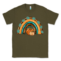 Army Green Rainbow Thankful with Gemstone Classic Tee - texasbilliewilder