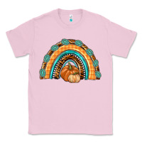 Bubblegum Pink Rainbow Thankful with Gemstone Classic Tee - texasbilliewilder
