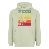 Matcha Keep Calm And Let Ezra Handle This Funny Retro Quote Heavyweight Hoodie - minhPixels