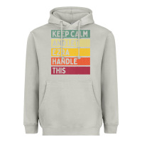 Moon Dust Keep Calm And Let Ezra Handle This Funny Retro Quote Heavyweight Hoodie - minhPixels