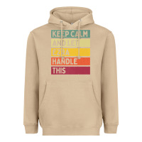 Mushroom Keep Calm And Let Ezra Handle This Funny Retro Quote Heavyweight Hoodie - minhPixels