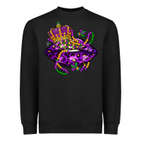 Black mardi gras lips Heavyweight Sweatshirt - LillyAllenDesigns