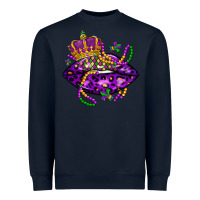 Navy mardi gras lips Heavyweight Sweatshirt - LillyAllenDesigns