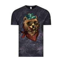 Cloud Black Bear cowboy bandana glasses Vintage Tee - HowdyJamesFarm