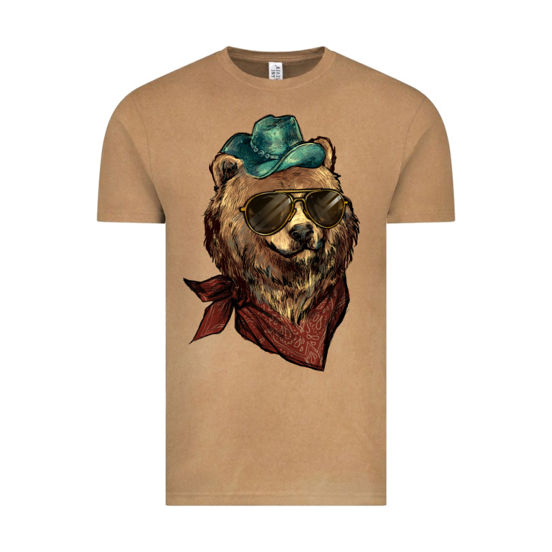 Bear Cowboy Bandana Glasses Vintage Tee by HowdyJamesFarm | Teevron