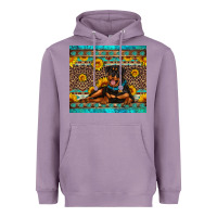 Lavender Rottweiler with western background Heavyweight Hoodie - Artiststas