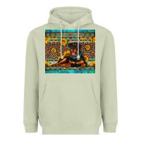 Matcha Rottweiler with western background Heavyweight Hoodie - Artiststas