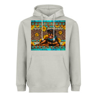 Moon Dust Rottweiler with western background Heavyweight Hoodie - Artiststas
