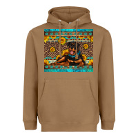 Toasted Coconut Rottweiler with western background Heavyweight Hoodie - Artiststas
