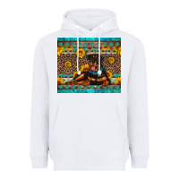 White Rottweiler with western background Heavyweight Hoodie - Artiststas