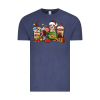 Vintage Denim Christmas coffee cups with Beagle Vintage Tee - RanaPortraitStore