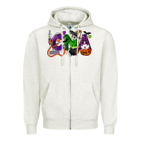 Oatmeal Heather halloween cna certified nursing assistant Zipper Hoodie - LillyAllenDesigns