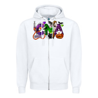 White halloween cna certified nursing assistant Zipper Hoodie - LillyAllenDesigns
