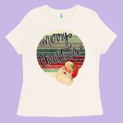 Merry Christmas Vintage Retro Ladies Tee Designed By Bettercallsaul