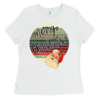 White Merry Christmas Vintage Retro Ladies Tee - Bettercallsaul