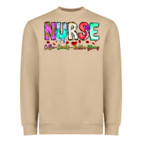 Mushroom Nurse Coffee Scrubs Rubber Gloves Heavyweight Sweatshirt - CowhideDigitalArt