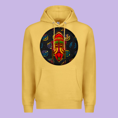 African Masks Round Earrings 2 Premium Hoodie Designed By Bundleandbundleshop
