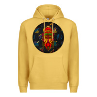 Antique Gold african masks round earrings 2 Premium Hoodie - BundleAndBundleShop