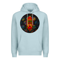 Blue Mist african masks round earrings 2 Premium Hoodie - BundleAndBundleShop