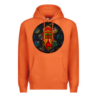 Carrot african masks round earrings 2 Premium Hoodie - BundleAndBundleShop