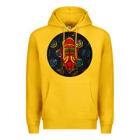 Lemon african masks round earrings 2 Premium Hoodie - BundleAndBundleShop