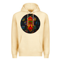 Pina Colada african masks round earrings 2 Premium Hoodie - BundleAndBundleShop