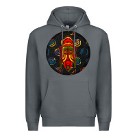 Rock african masks round earrings 2 Premium Hoodie - BundleAndBundleShop