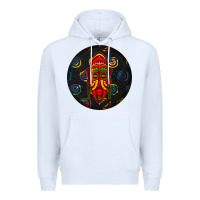 White african masks round earrings 2 Premium Hoodie - BundleAndBundleShop