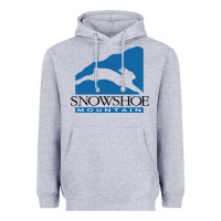Heather Grey snowshoe mountain Heavyweight Hoodie - minhPixels