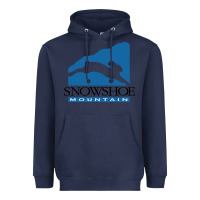 Navy snowshoe mountain Heavyweight Hoodie - minhPixels