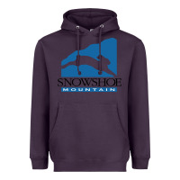 Plum snowshoe mountain Heavyweight Hoodie - minhPixels