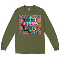 Army Green Boss mom wife Long Sleeve Tee - CowGirlArtShop