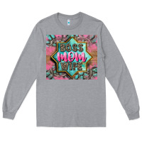 Heather Grey Boss mom wife Long Sleeve Tee - CowGirlArtShop