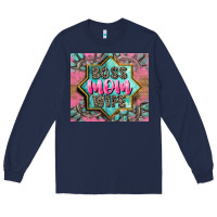 Navy Boss mom wife Long Sleeve Tee - CowGirlArtShop