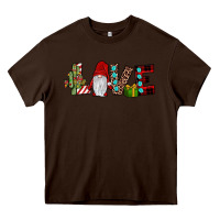Chocolate Brown love gnome Heavy Core Tee - JahusDesignShop