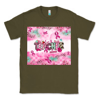 Army Green Breast Cancer Teacher Classic Tee - NancyCooperArtShop