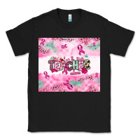 Black Breast Cancer Teacher Classic Tee - NancyCooperArtShop
