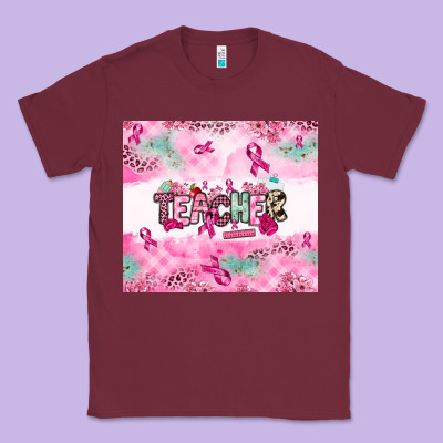 Breast Cancer Teacher Classic Tee Designed By Nancycooperartshop